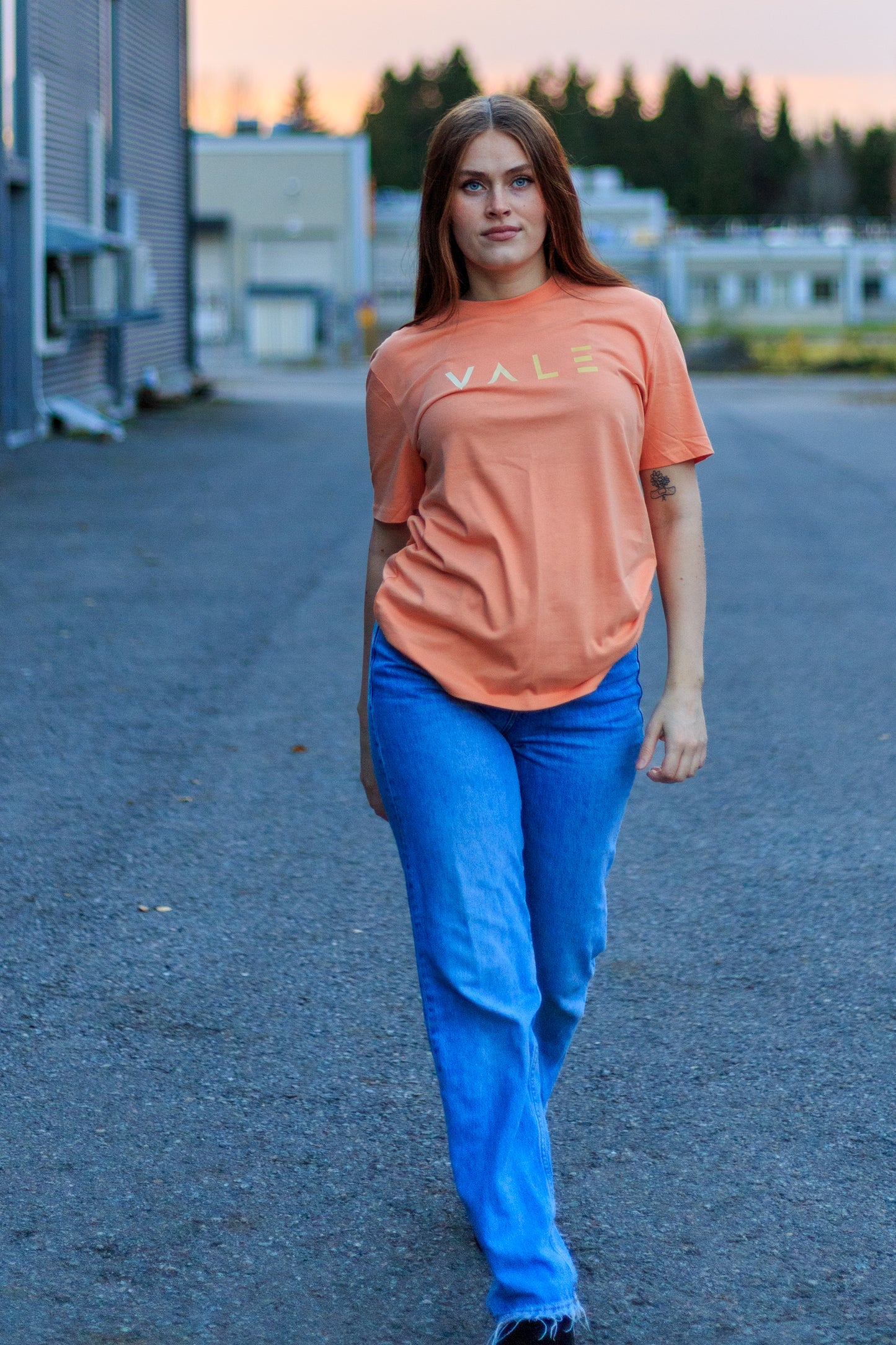 VALE T-paita unisex "peach"