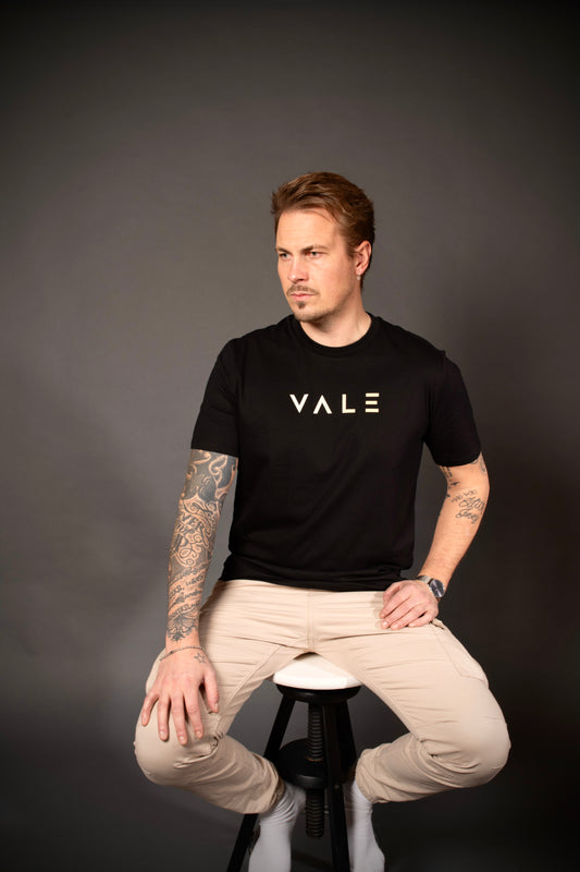 VALE Vida unisex T-paita musta
